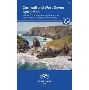 Encyklopedie Cornwall & West Devon Cycle Map 1 - Cycle Maps UK