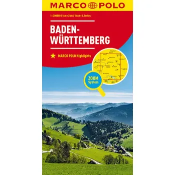 MARCO POLO Karte Baden-Württemberg. Bade-Wurtemberg