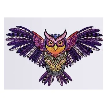 Dřevěná hračka Puzzle drewniane eko 69 Magiczna sowa A4