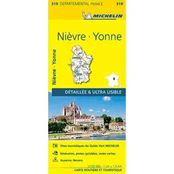 Cestování Nievre, Yonne - Michelin Local Map 319