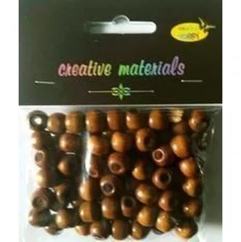 Koraliki drewniane brązowe ok 26g ok 150szt