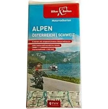Motorradkarten Set Alpen Österreich Schweiz