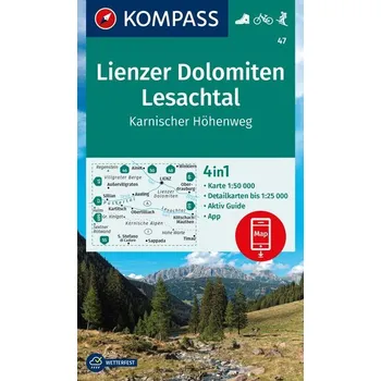 KOMPASS Wanderkarte 47 Lienzer Dolomiten, Lesachtal, Karnischer Höhenweg 1:50.000