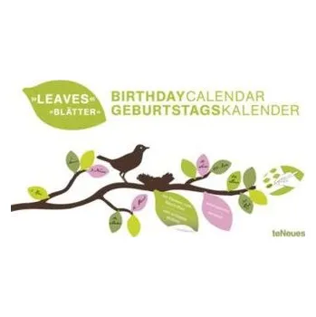 Kalendář Blätter immerwährender Geburtagskalender. Leaves, Birthday Calendar - teNeues Calendars & Stationery
