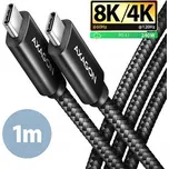 AXAGON BUCM4X-CM10AB NewGEN+ kabel USB-C USB-C, 1m, USB4 Gen 3×2, PD 240W 5A, 8K HD, ALU, oplet, černý
