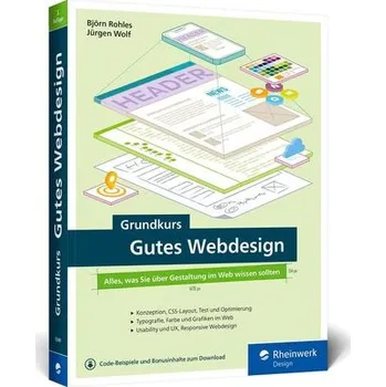 Grundkurs Gutes Webdesign - Rohles, Björn [DE] (2023, Brožovaná, Rheinwerk Verlag GmbH)