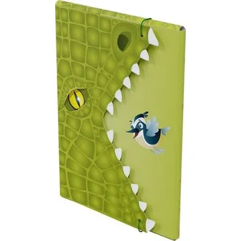 Set školních potřeb Teczka A4 z gumką szczęka - Krokodyl