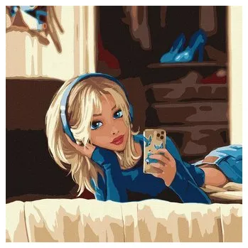 Set školních potřeb Malowanie po numerach - Ulubione selfie 40x40cm