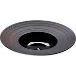 Hluboký talíř z černého porcelánu s dekorováním průměr 26,5 cm | STALGAST, 396113