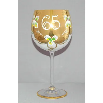 Sklenice Výroční sklenička Natálie 65 let opál