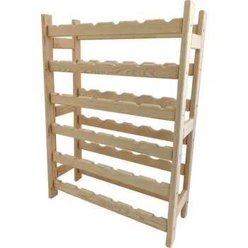 Stojan na víno Krušnohorský nábytek Dřevěný stojan na víno V6X6 64 x 90 x 25 cm borovice
