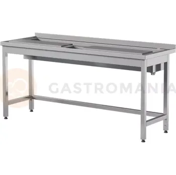 Počítačový stůl Přístěnný pracovní nerezový stůl 1800x600x850 mm | ASBER, WTP-186/2-PL
