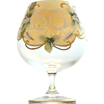 Sklenice Výroční sklenice Natálie na koňak 60 let čirá