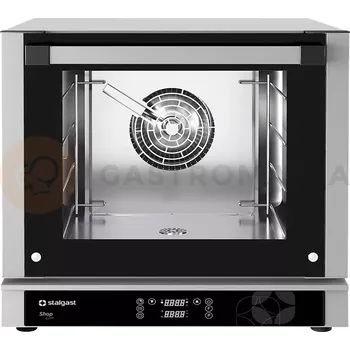 Konvekční pečící trouba se zvlhčováním komory, elektrická 4x GN2/3/ 430x340 mm, elektrické ovládání, 590x710x540 mm | STALGAST, ShopCook