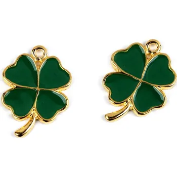 Přívěsek Přívěsek čtyřlístek 17x23 mm zelená