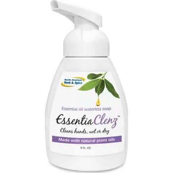 Mýdlo North American Herb & Spice |Antibakteriální mýdlo - EssentiaCLENZ - 50 ml, 240 ml Objem: 240 ml na bázi kokosového oleje, výtažku z geránia a jehličí - 50 ml, 240 ml