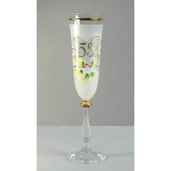 Sklenice Výroční sklenice Angela - flétna 55let bílá