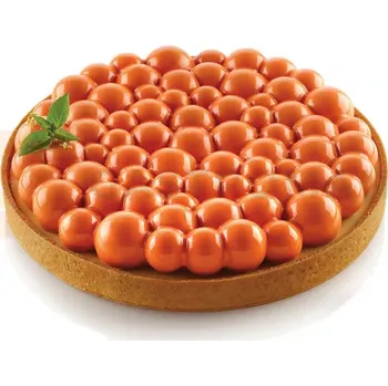 Výroba svíčky Sada na koláče - bublinky, 190 mm, prstenec + silikonová forma | SILIKOMART, Kit Tarte Ring Bubble