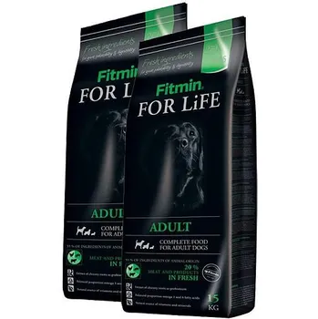 Fitmin For Life Dog Adult All Breeds Poultry/Pork/Beef, 2x 15 kg