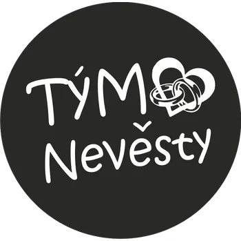 ON-DESIGN Potisk TÝM NEVĚSTY Barva: bílá, Velikost motivu: A5