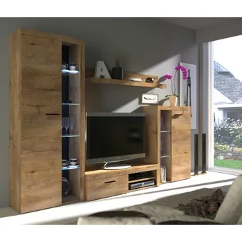 Obývací stěna Obývací stěna RUMBA dub lefkas, LED osvětlení NE