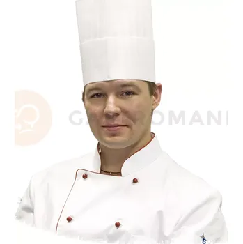 Kojenecká čepice Čepice kuchařská Premium bílá 200 mm | STALGAST, 507221