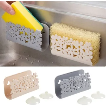 Vychytávky do kuchyně Držák na houbičku na mytí Šedý