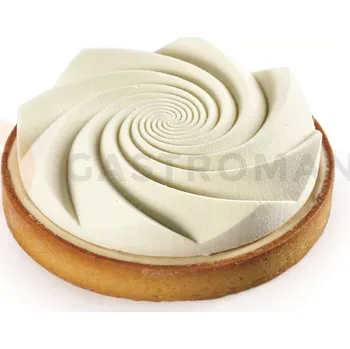 Kuchyňská sůl Silikonová forma k tvoření kulatých ozdob k dekorování dezertů a dortů, spirála, 250 ml, 140 mm | DINARA KASKO, TART Spiral