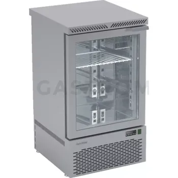 Kompaktní chladící stůl s agregátem a prosklenými dveřmi 500x530x890 mm | DORA METAL, DM-S-93043