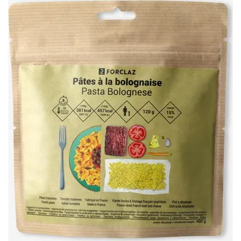 jídlo na cestu FORCLAZ Lyofilizované boloňské těstoviny 120 g KAŠTANOVÁ