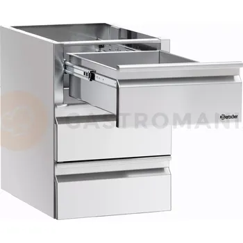 Počítačový stůl Blok 3 zásuvek GN 1/1, 400x585x570 pro pracovní stoly | BARTSCHER, 315307