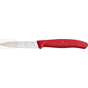 Kuchyňský nůž Nůž na zeleninu, hladký, 8 cm, červený | VICTORINOX, Swiss Classic, 6.7601