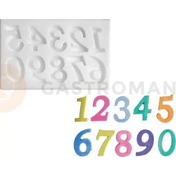 Výroba svíčky Forma na cukrovou hmotu SLK 326 - číslovky velké, 27x17 mm | SILIKOMART, Sugarflex Big Numbers