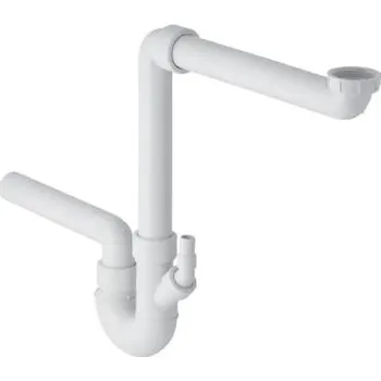 Sifon Geberit Příslušenství - Zápachová uzávěrka, dvoukomorová, s hadicovou přípojkou, vývod vodorovný, d 40 mm 152.889.11.1