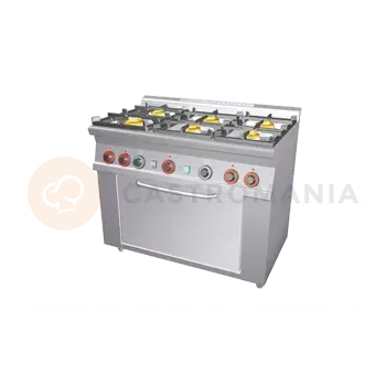 Sporák Sporák plynový s 6 hořáky a plynovou troubou | RM GASTRO, CF6 610 G
