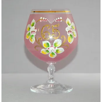 Sklenice Výroční sklenička Carmen 65 let růžová