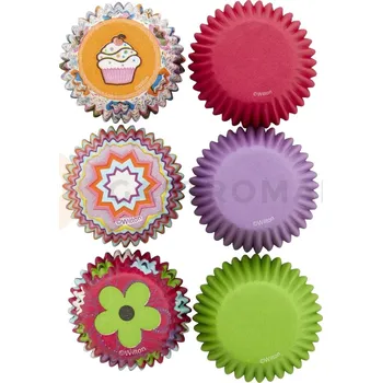 Kuchyňská sůl Košíčky na mini cupcake nebo pralinky, průměr 3,1 cm, 150 ks, mix barev | WILTON, 05-0-0035