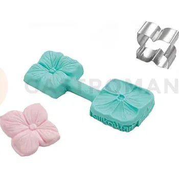 Výrobník cukrové vaty Oboustranná forma na cukrovou hmotu SLK 804 - hortenzie, 27x27 mm | SILIKOMART, Sugarflex Hydrangea