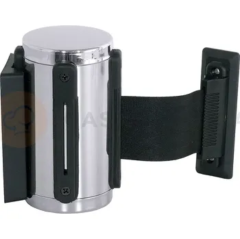 Servírovací stolek Nástěnné upevnění vymezovacích sloupků 1600, s černou páskou | CONTACTO, 1600/928