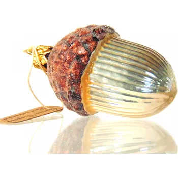 Vánoční ozdoba Vánoční retro ozdoba - žalud v měděném matu