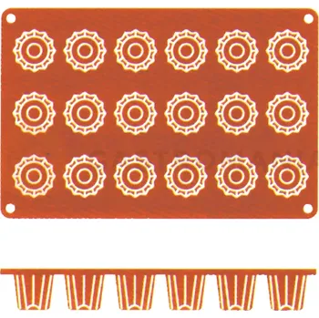 Potravinová fólie Silikonová forma na Bordelais, 8 důlek, 55x50 mm | CONTACTO, 6639/058