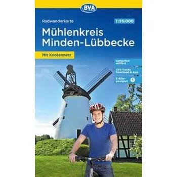Radwanderkarte BVA Radwandern im Mühlenkreis Minden-Lübbecke 1:50.000, reiß- und wetterfest, GPS-Tracks Download