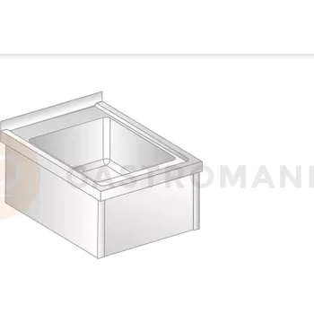 Umyvadlo Mycí stůl přístěnný z nerezové oceli 500x500x240 mm | DORA METAL, DM-3232