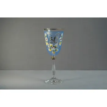 Sklenice Jubilejní sklenice na víno Angela 50 let (250ml modrá)