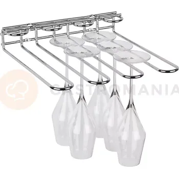 Barová židle Závěsný držák na sklenice, chromovaný 29,5x32x6 cm | APS, 93398