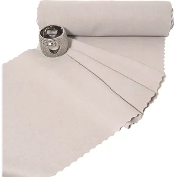 Ubrusová šála v metráži Kamila - béžová 38 zakončení vlnkou