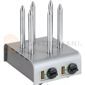 Ohřívač nápojů Šestitrnový ohřívač rohlíků na hotdog, 290x325x360 mm | NEUMARKER, 13-50700