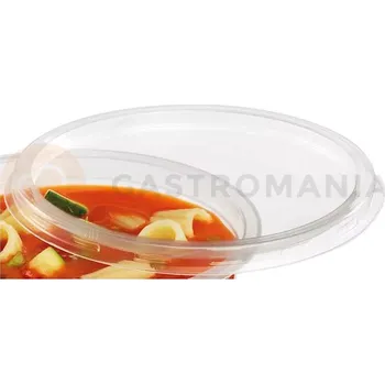 Kulaté univerzální víko na boxy Tusipack, 500 ks, průhledné | CHEFFY, Tusipack W2 017C