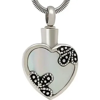 Náhrdelník Náhrdelník - pamětní přívěsek, pietní přívěsek, přívěsek na popel srdce s perletí - Náhrdelník - pamětní přívěsek, pietní přívěsek, přívěsek na popel srdce s perletí