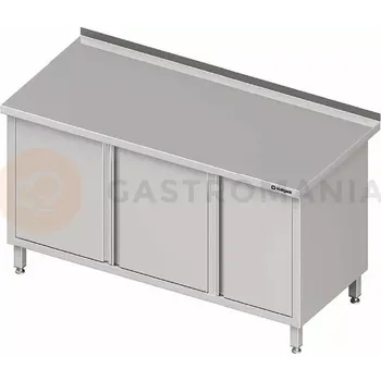 Kuchyňská linka Stůl nerezový přístěnný se dvěma skříněmi s křídlovými dvířky 1800x700x850 mm | STALGAST, 980557180